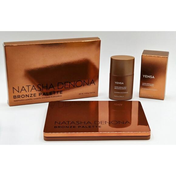 Natasha Denona Bronze Eyeshadow Palette w/ Yensa Super Serum Silk Bronzing Drops - Picture 3 of 5